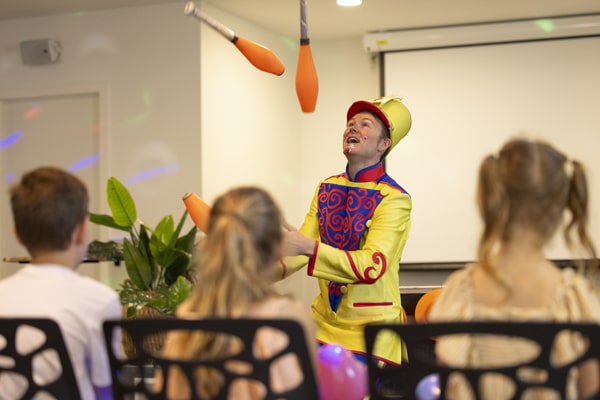 Fun with Mr Kaboodle at Ashmore Palms Gold Coast